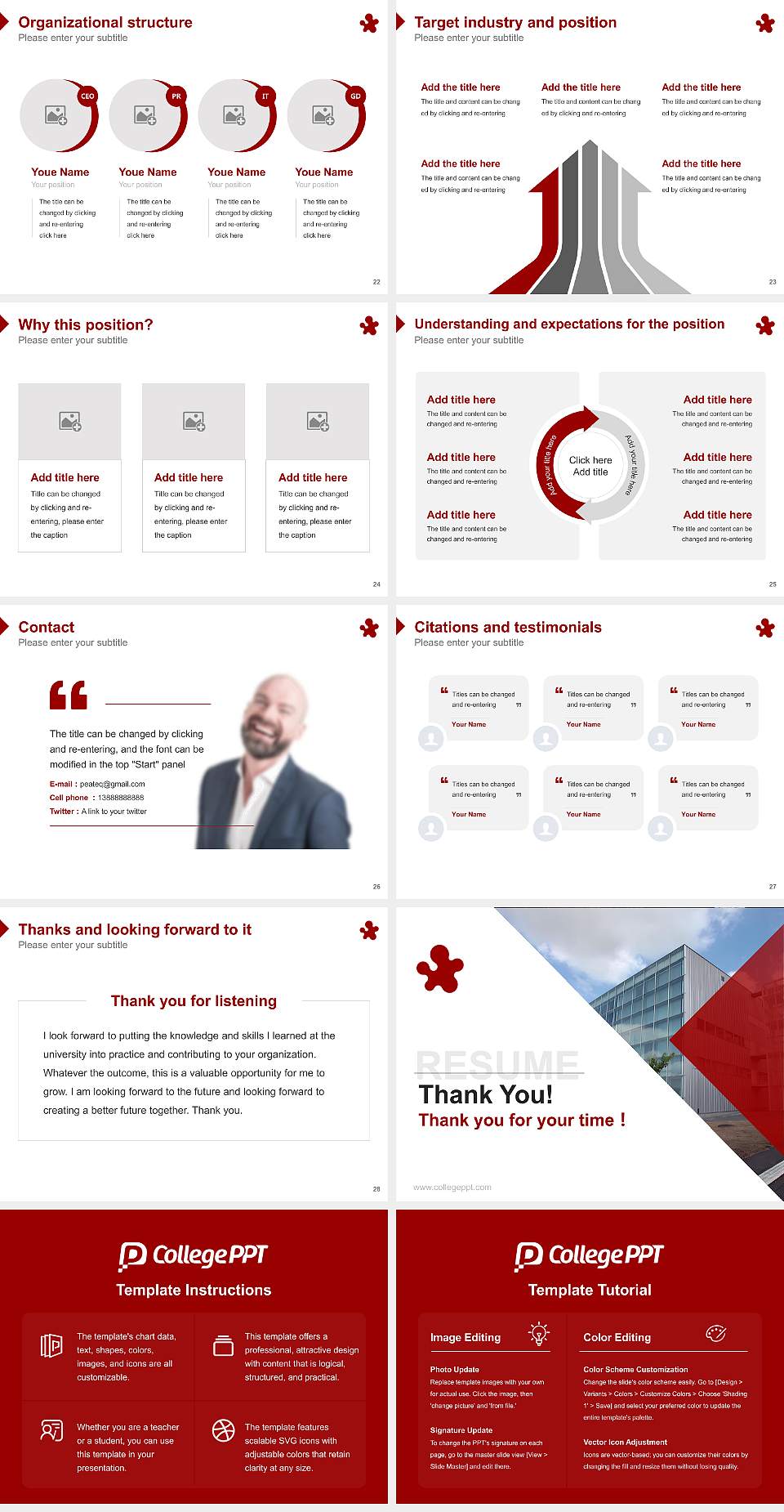 Future University Hakodate Resume PPT Template4:3 ratio PPT effect preview image4