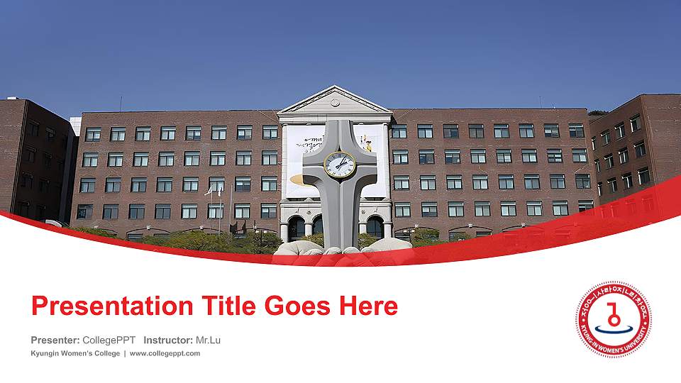 Kyungin Women’s College Course/Courseware Creation PPT Template16:9 ratio PPT effect preview image