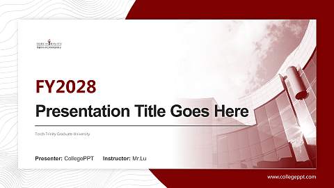 Torch Trinity Graduate University Academic Presentation/Research Findings Report PPT Template