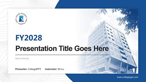 Seowon University Academic Presentation/Research Findings Report PPT Template