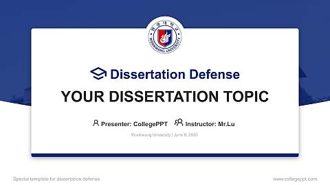 Wonkwang University Graduation Thesis Defense PPT Template