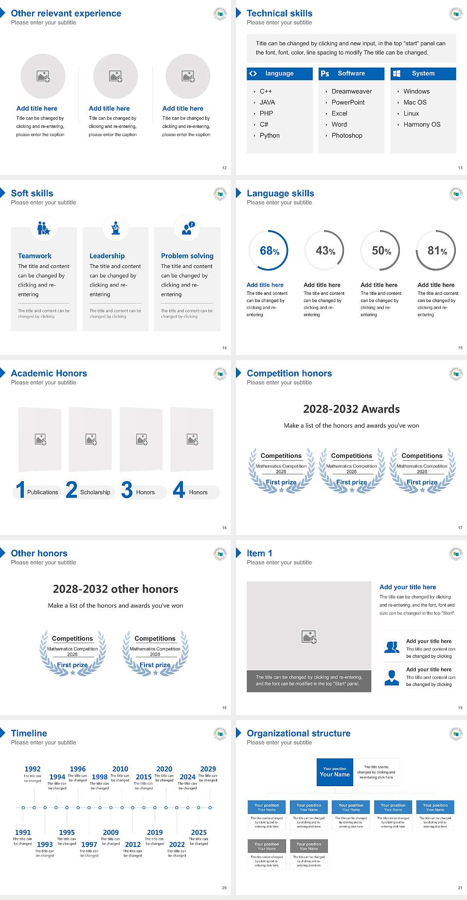 Suncheon First College Resume PPT Template4:3 ratio PPT effect preview image3