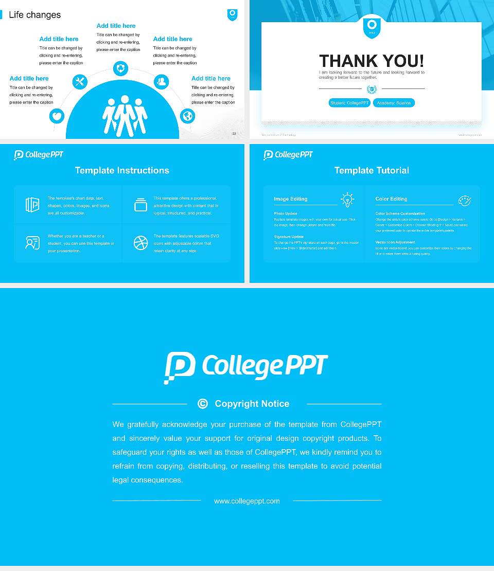Yeojoo Institute of Technology National Scholarship Defense PPT Template16:9 ratio PPT effect preview image4