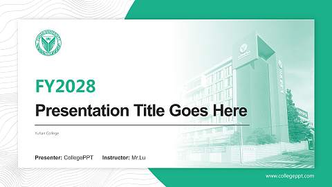 Yuhan College Academic Presentation/Research Findings Report PPT Template