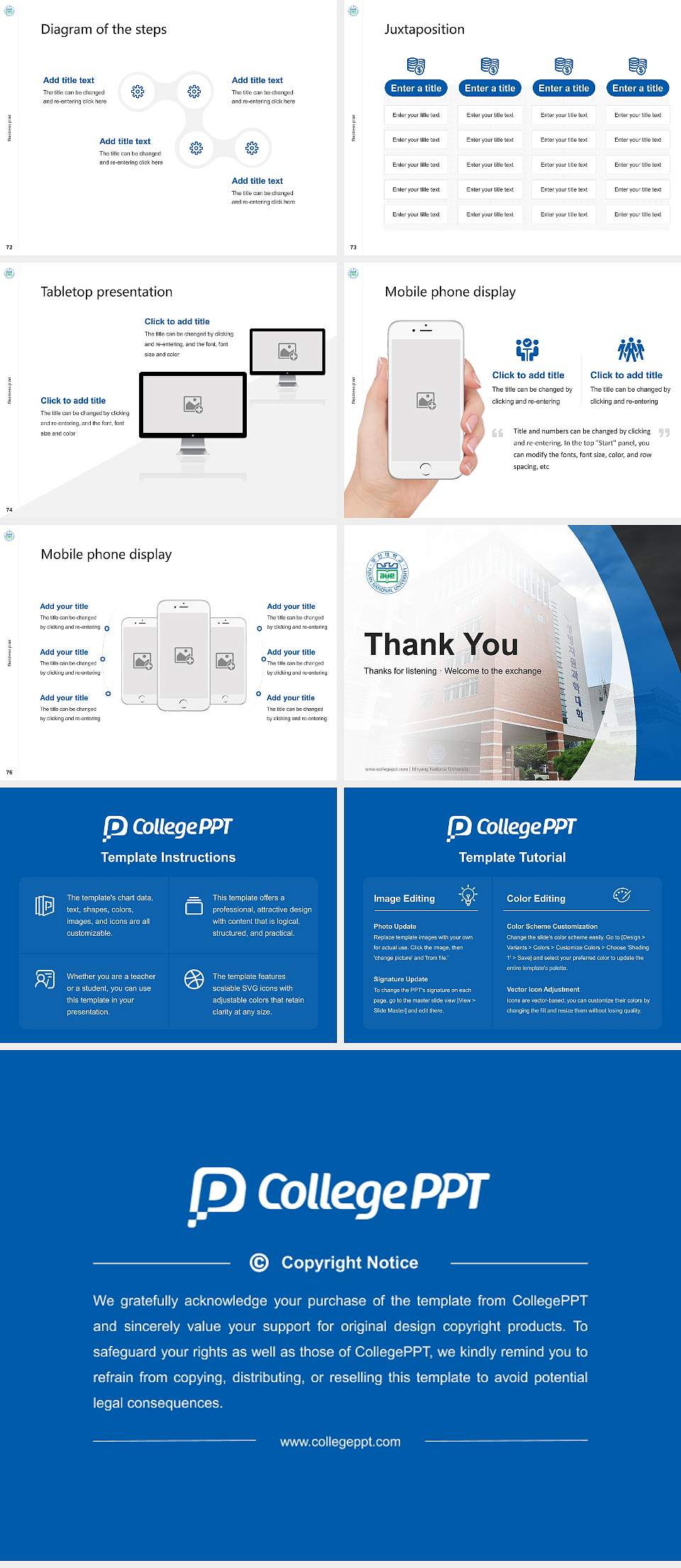 Miryang National University Competition/Entrepreneurship Contest PPT Template4:3 ratio PPT effect preview image9