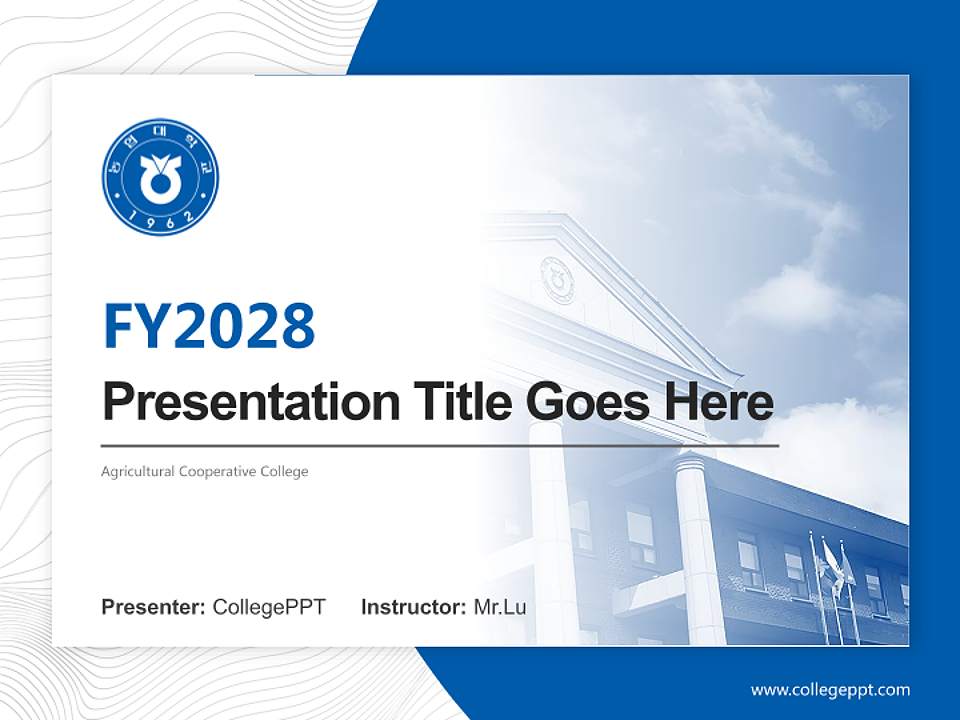 Agricultural Cooperative College Academic Presentation/Research Findings Report PPT Template4:3 ratio PPT effect preview image5