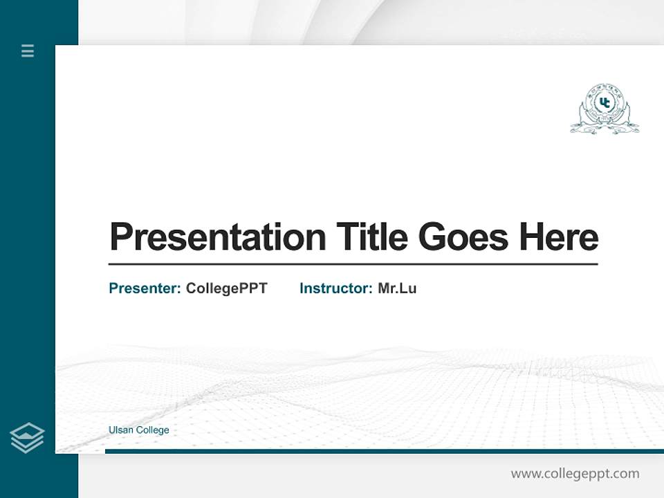 Ulsan College Thesis Proposal/Graduation Defense PPT Template4:3 ratio PPT effect preview image5