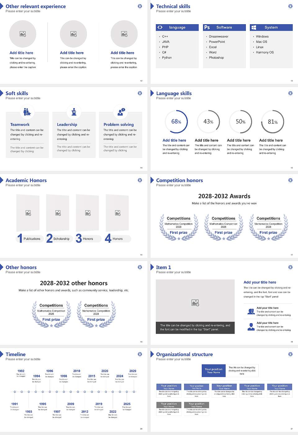 Beppu University Resume PPT Template16:9 ratio PPT effect preview image3