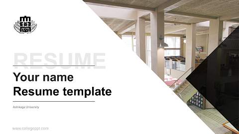 Ashikaga University Resume PPT Template