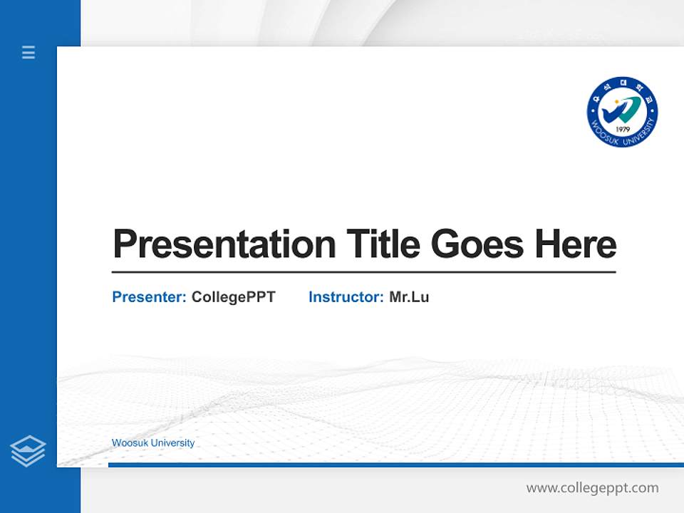 Woosuk University Thesis Proposal/Graduation Defense PPT Template4:3 ratio PPT effect preview image5