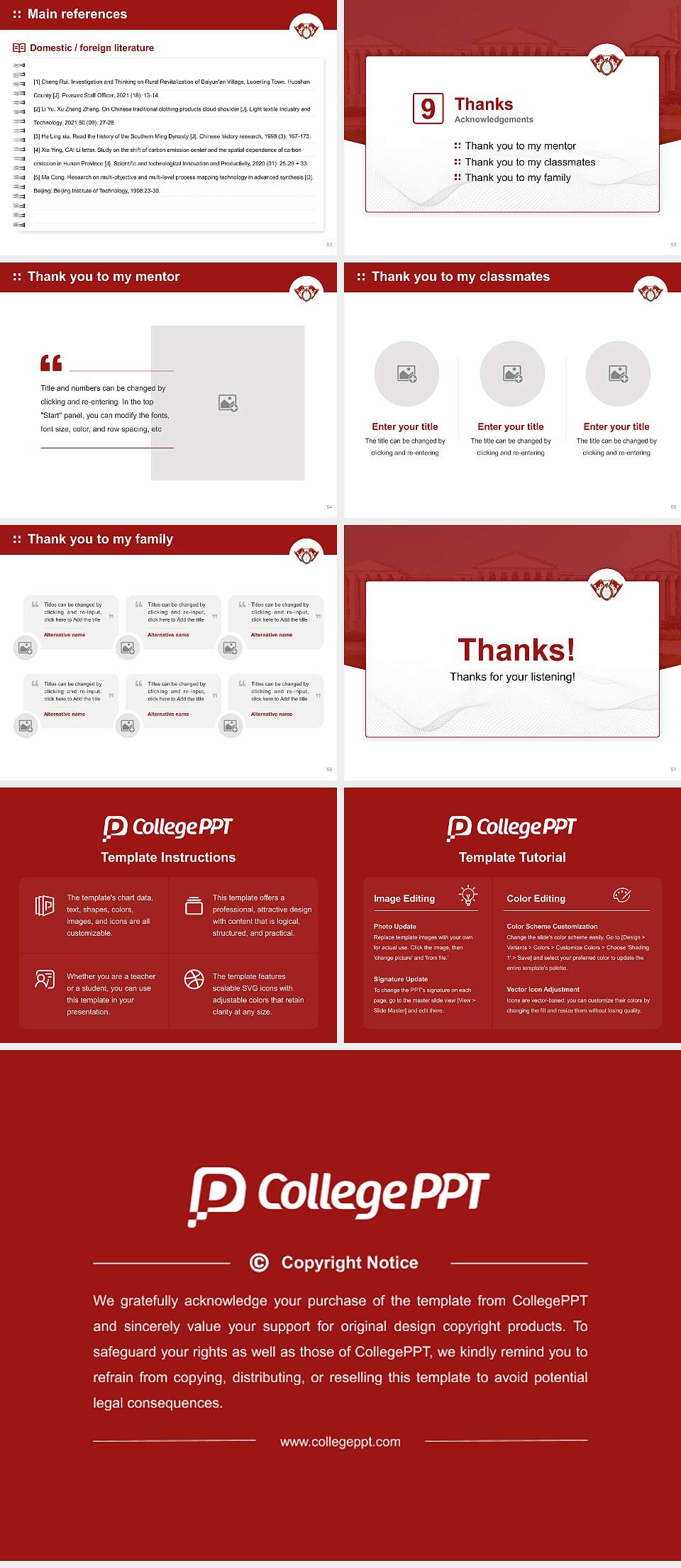 Kyunghee University Graduation Thesis Defense PPT Template4:3 ratio PPT effect preview image7