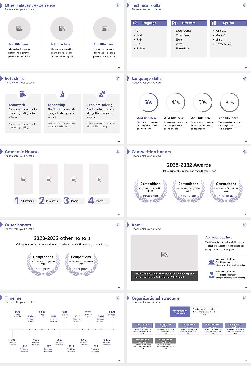 Sungshin Women’s University Resume PPT Template16:9 ratio PPT effect preview image3