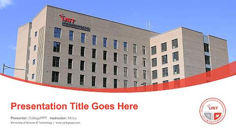 University of Science & Technology Course/Courseware Creation PPT Template