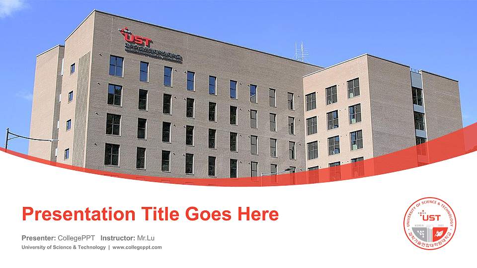University of Science & Technology Course/Courseware Creation PPT Template16:9 ratio PPT effect preview image