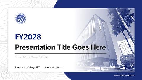Yeungnam College of Science and Technology Academic Presentation/Research Findings Report PPT Template