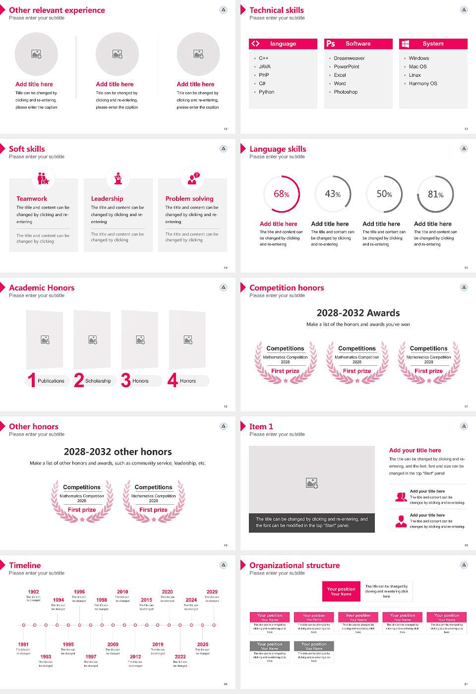 Yonam Institute of Digital Technology Resume PPT Template16:9 ratio PPT effect preview image3