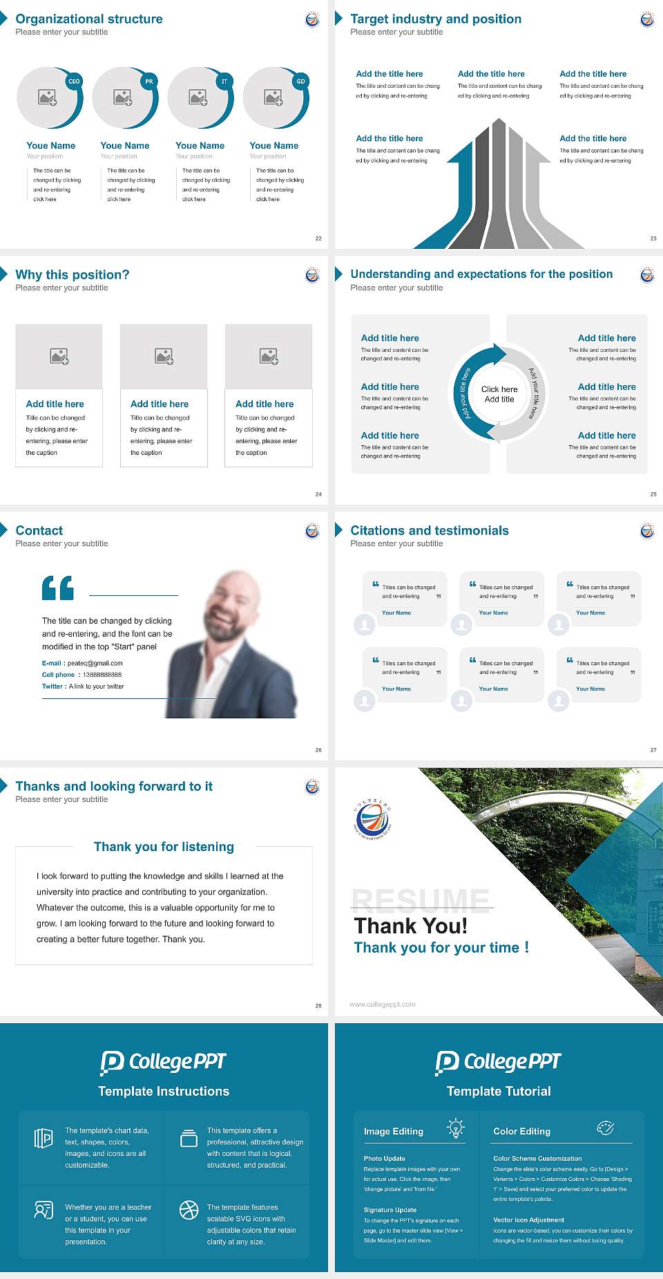 Chukyo Gakuin University Resume PPT Template4:3 ratio PPT effect preview image4