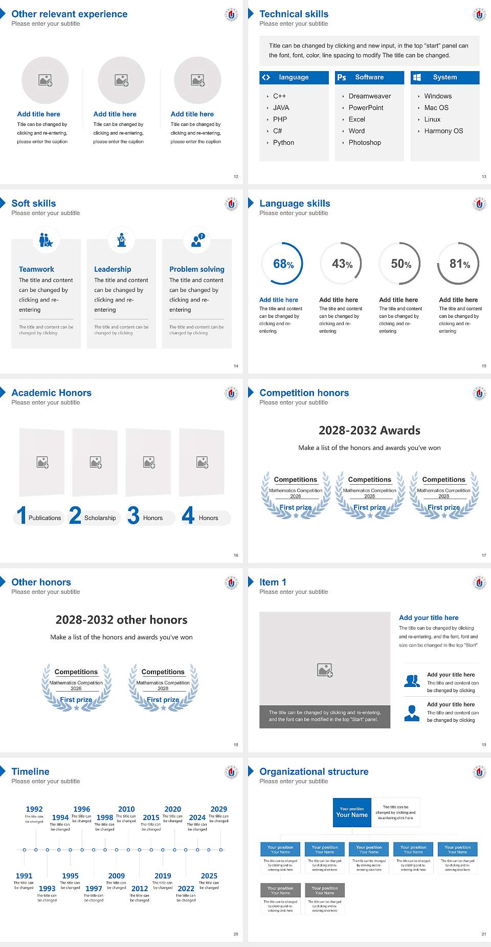 Youngdong University Resume PPT Template4:3 ratio PPT effect preview image3