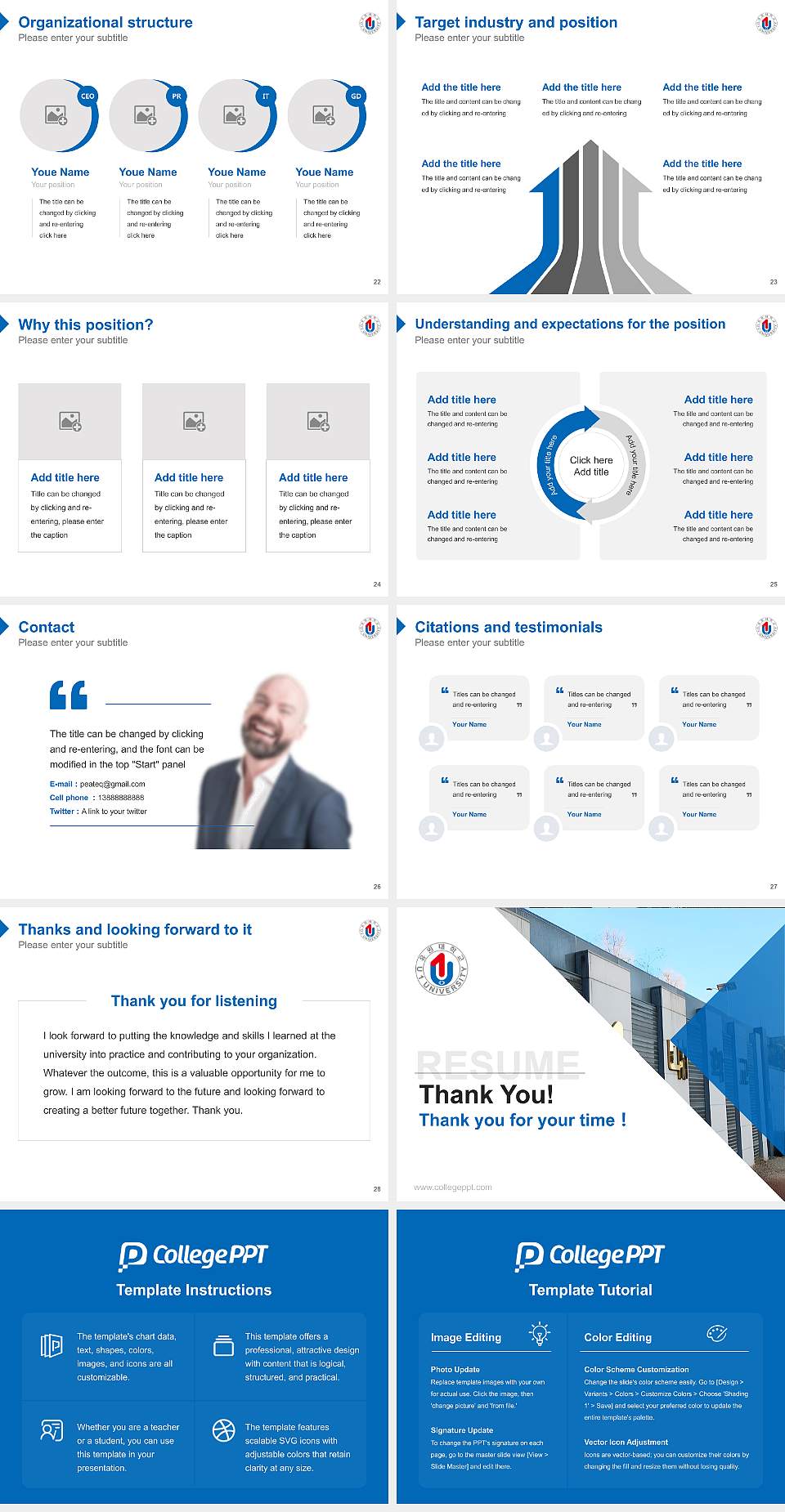 Youngdong University Resume PPT Template4:3 ratio PPT effect preview image4