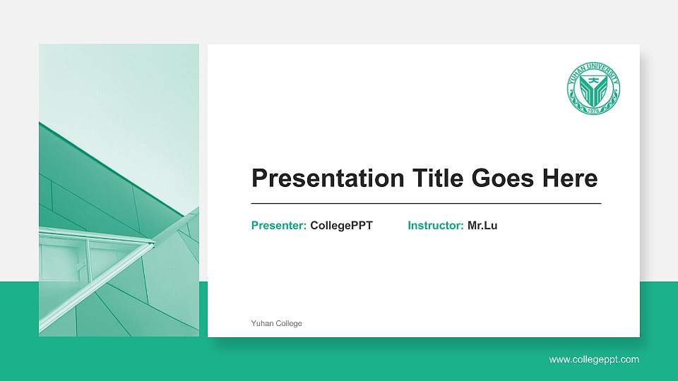Yuhan College General Purpose PPT Template16:9 ratio PPT effect preview image1