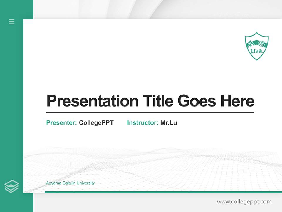 Aoyama Gakuin University Thesis Proposal/Graduation Defense PPT Template4:3 ratio PPT effect preview image5