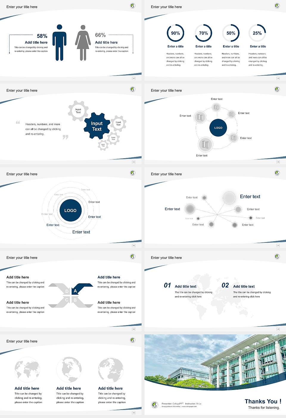 Sungkyunkwan University Course/Courseware Creation PPT Template16:9 ratio PPT effect preview image4
