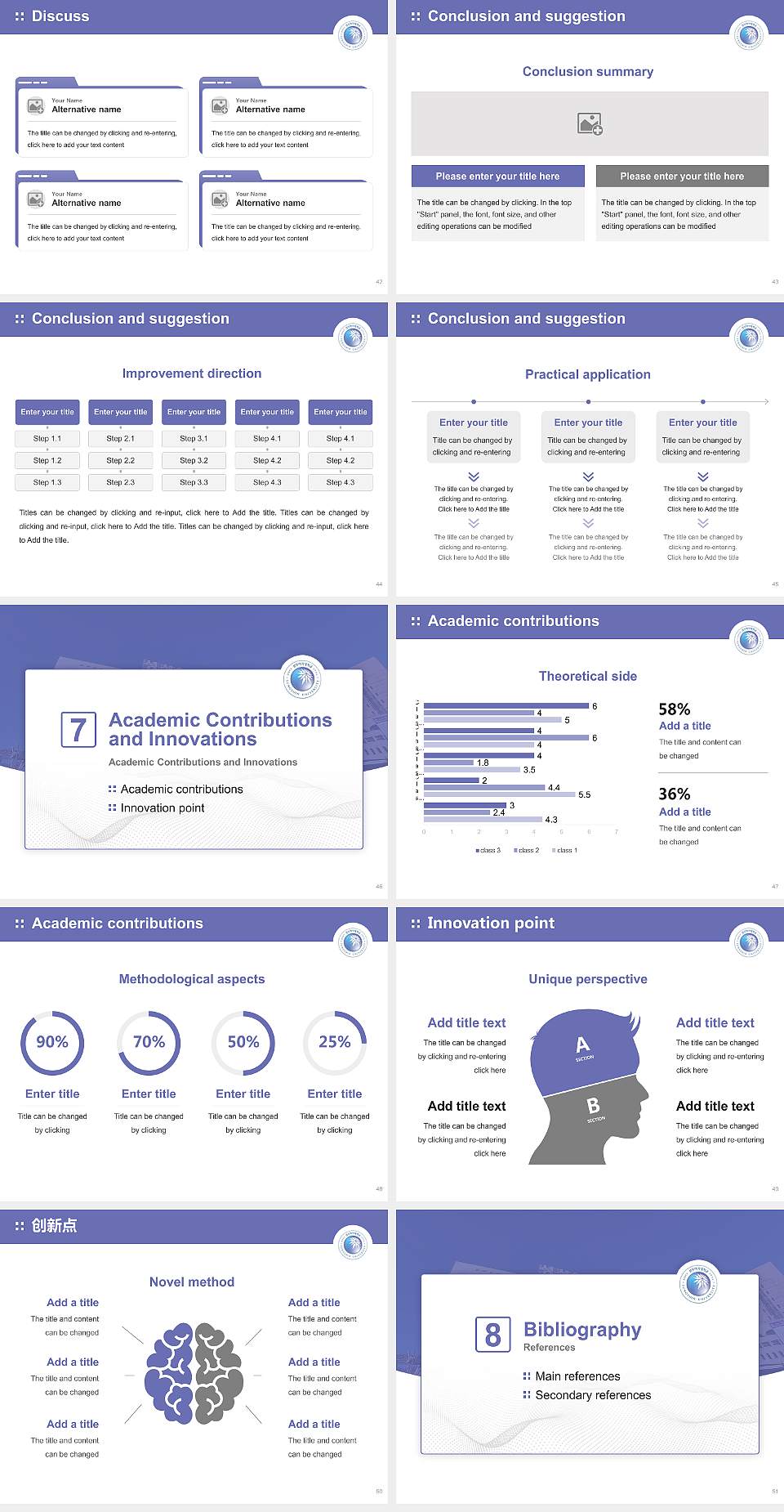 Sungshin Women’s University Graduation Thesis Defense PPT Template4:3 ratio PPT effect preview image6