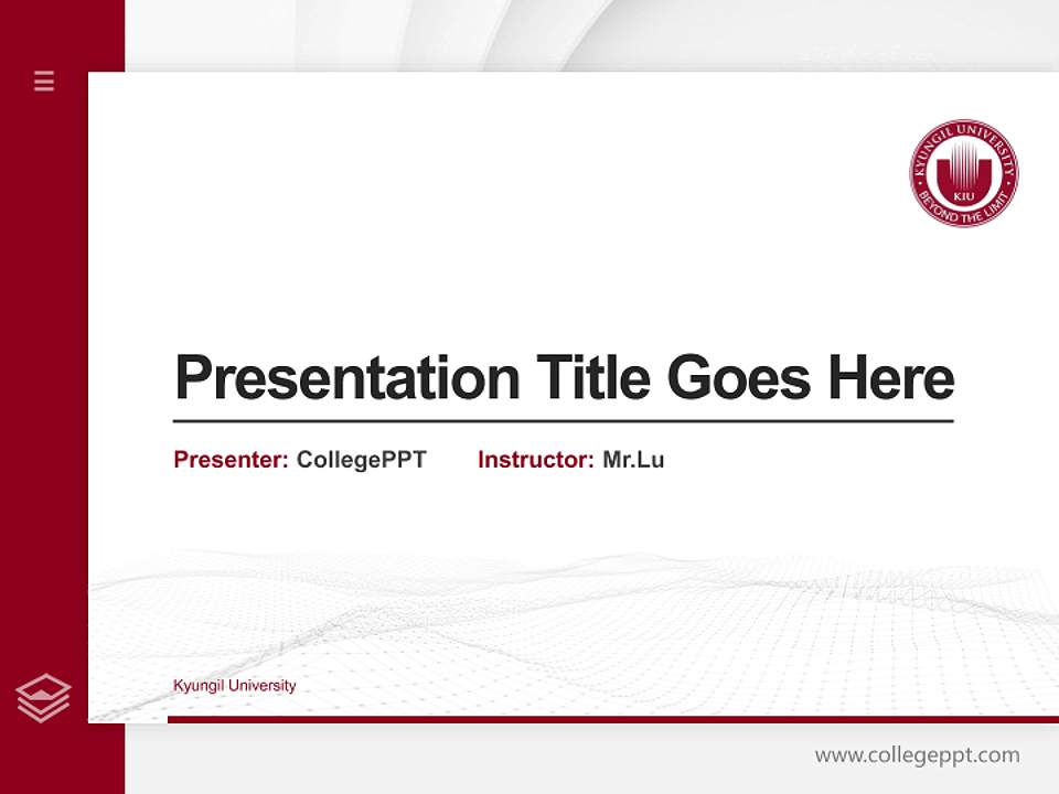 Kyungil University Thesis Proposal/Graduation Defense PPT Template4:3 ratio PPT effect preview image5