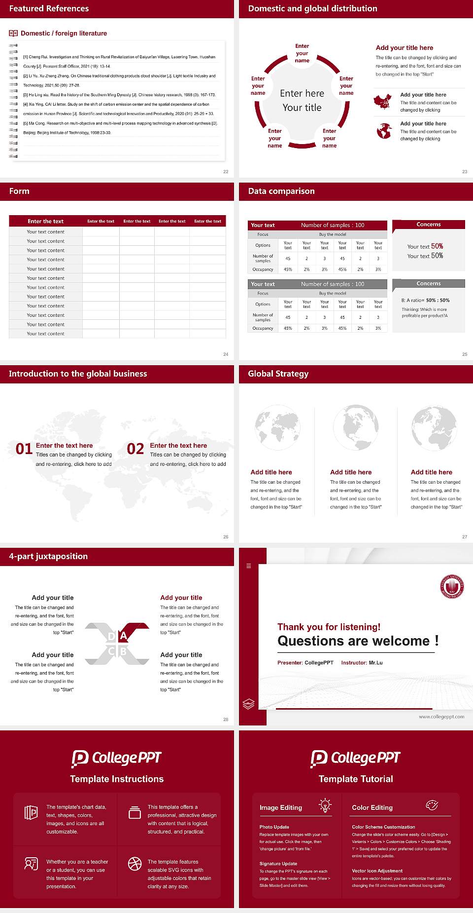 Kyungil University Thesis Proposal/Graduation Defense PPT Template4:3 ratio PPT effect preview image4