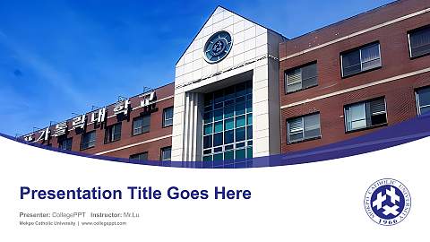Mokpo Catholic University Course/Courseware Creation PPT Template