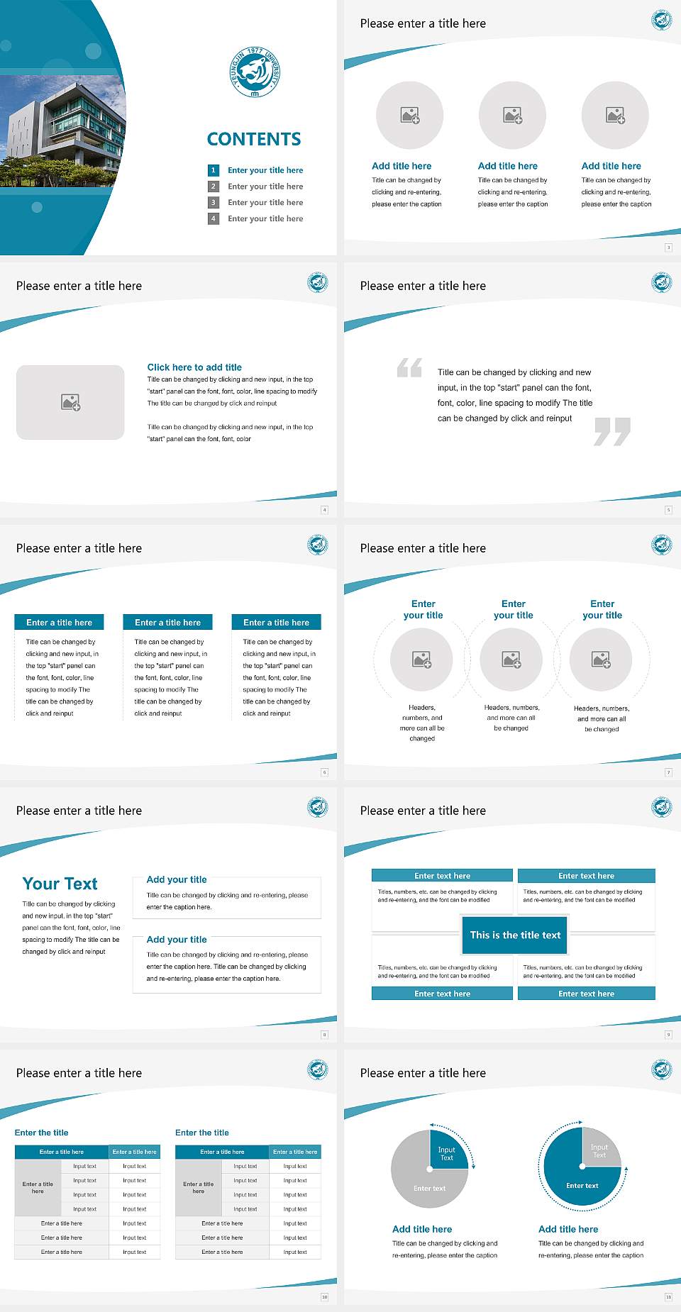 Yeungjin College Course/Courseware Creation PPT Template4:3 ratio PPT effect preview image2