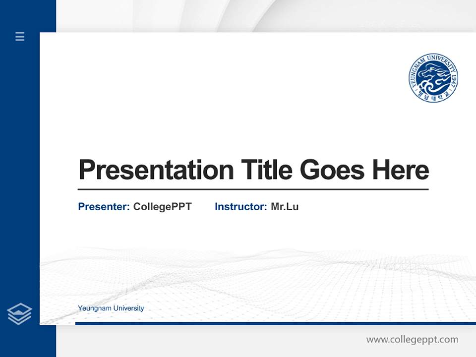 Yeungnam University Thesis Proposal/Graduation Defense PPT Template4:3 ratio PPT effect preview image5