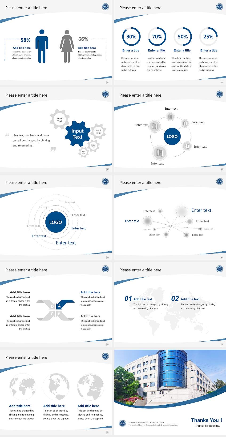 Transnational Law and Business University Course/Courseware Creation PPT Template4:3 ratio PPT effect preview image4