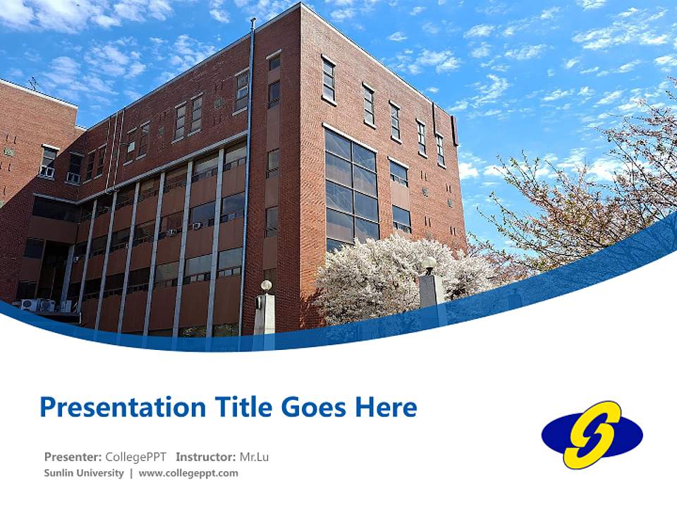 Sunlin University Course/Courseware Creation PPT Template4:3 ratio PPT effect preview image5