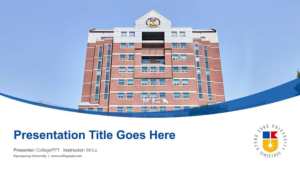 Kyungsung University Course/Courseware Creation PPT Template16:9 ratio PPT effect preview image