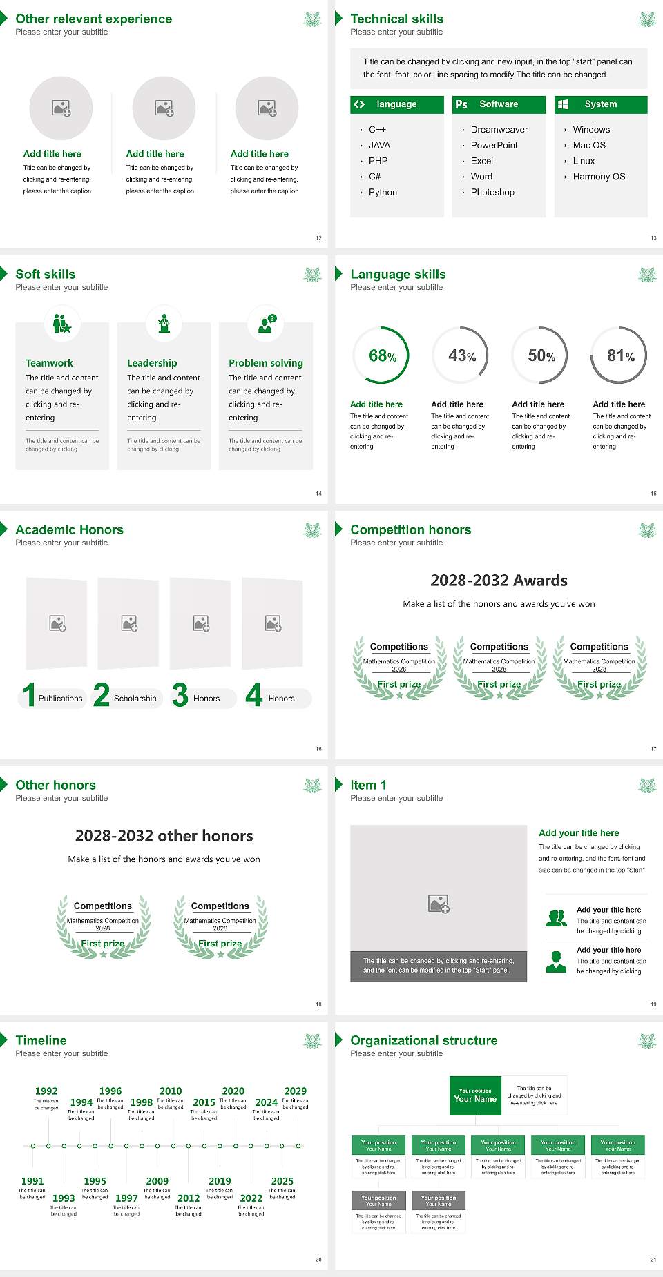 University of Ulsan Resume PPT Template4:3 ratio PPT effect preview image3