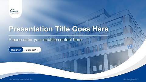 State University of New York Korea Lecture Sharing and Networking Event PPT Template