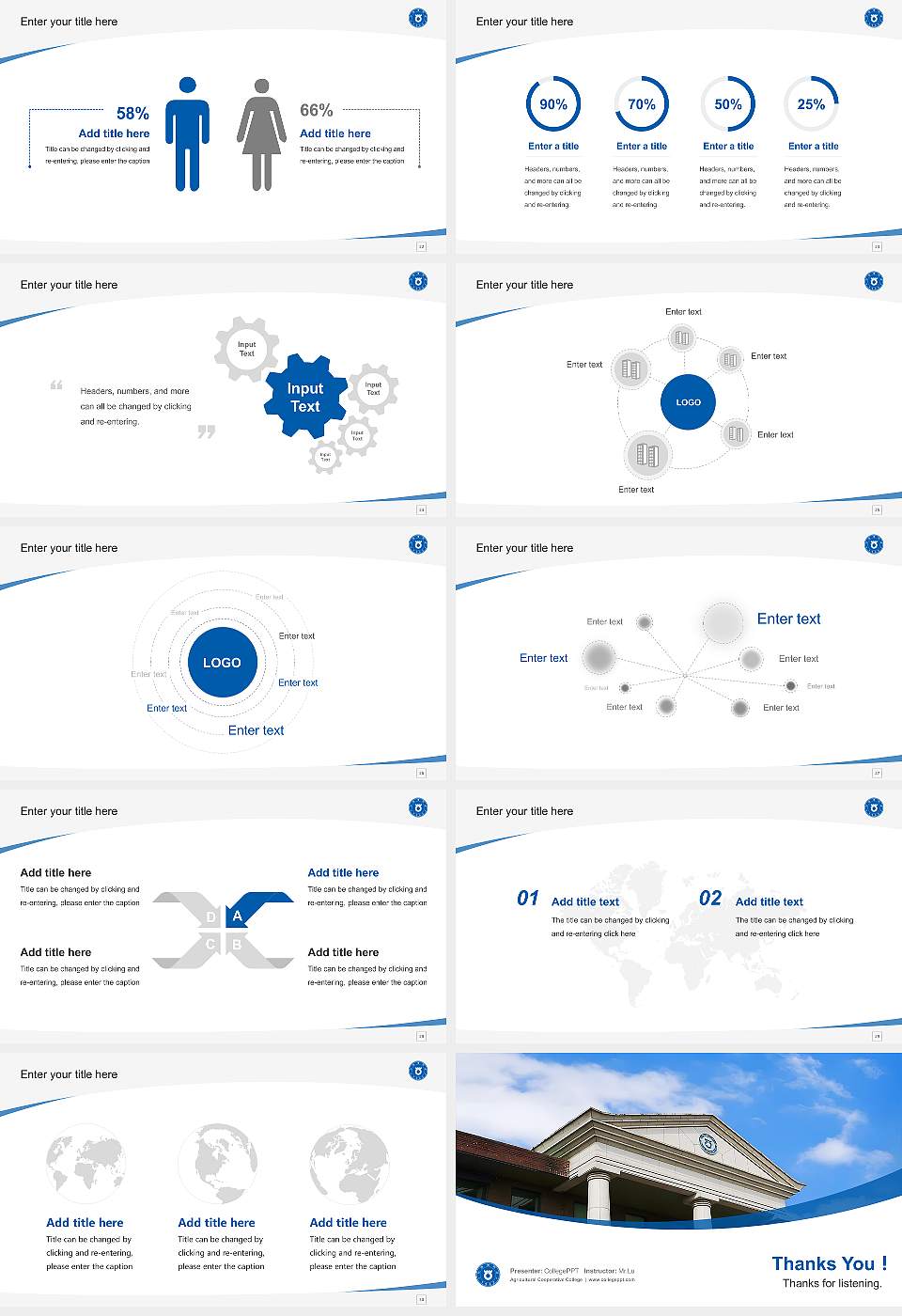 Agricultural Cooperative College Course/Courseware Creation PPT Template16:9 ratio PPT effect preview image4