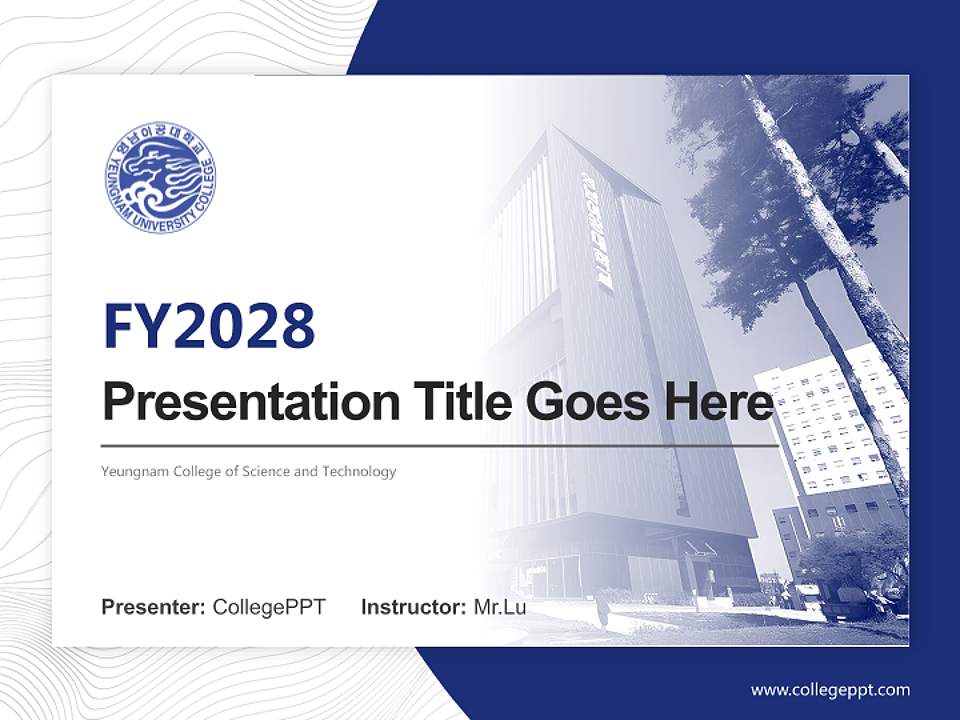 Yeungnam College of Science and Technology Academic Presentation/Research Findings Report PPT Template4:3 ratio PPT effect preview image5