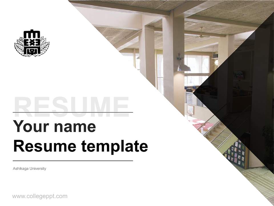 Ashikaga University Resume PPT Template4:3 ratio PPT effect preview image5