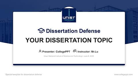 Ulsan National Institute of Science and Technology Graduation Thesis Defense PPT Template
