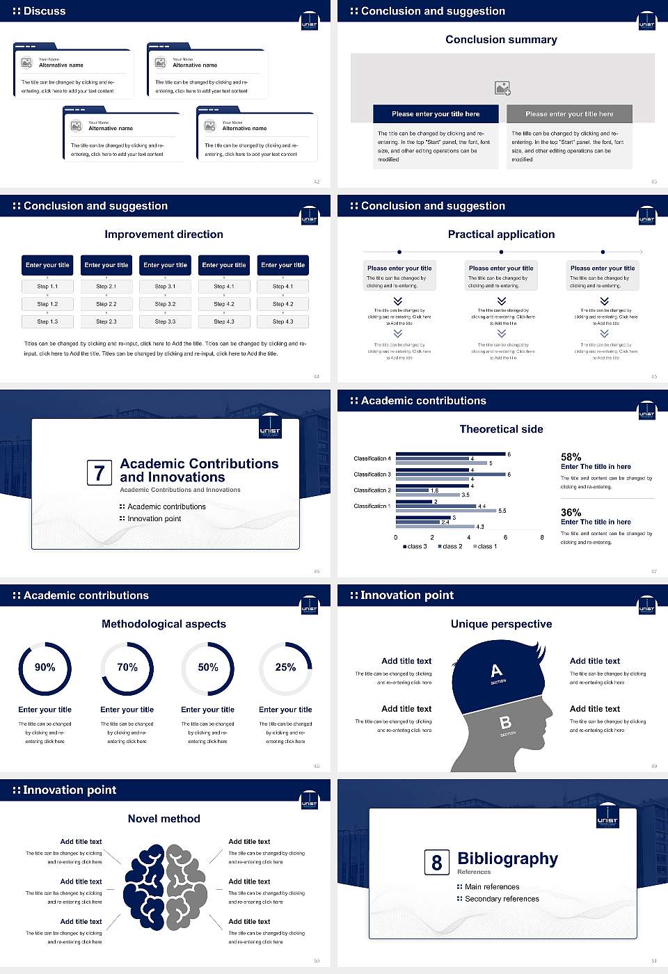 Ulsan National Institute of Science and Technology Graduation Thesis Defense PPT Template16:9 ratio PPT effect preview image6