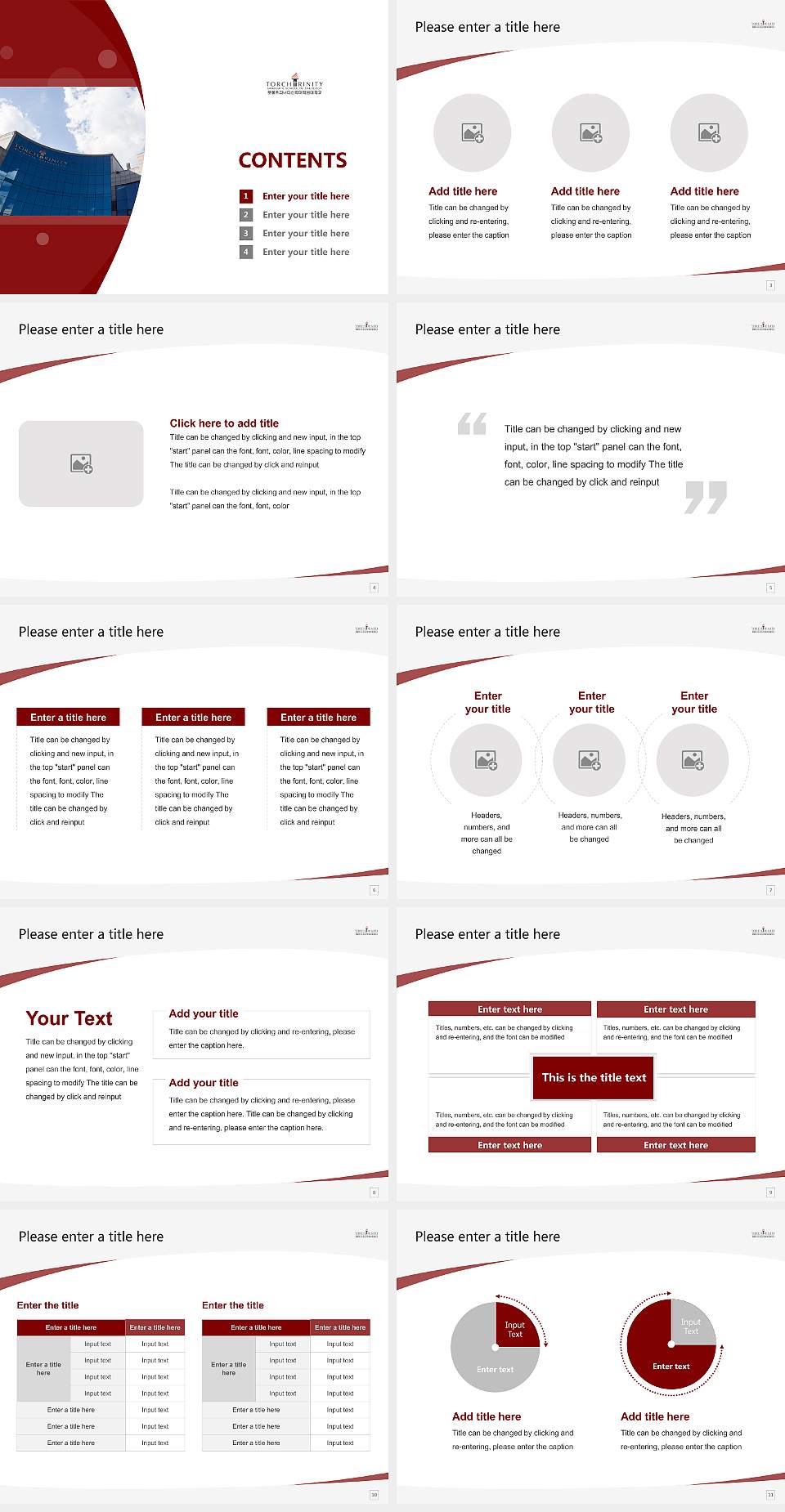 Torch Trinity Graduate University Course/Courseware Creation PPT Template4:3 ratio PPT effect preview image2