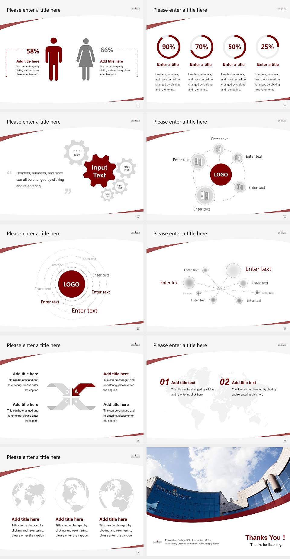 Torch Trinity Graduate University Course/Courseware Creation PPT Template4:3 ratio PPT effect preview image4