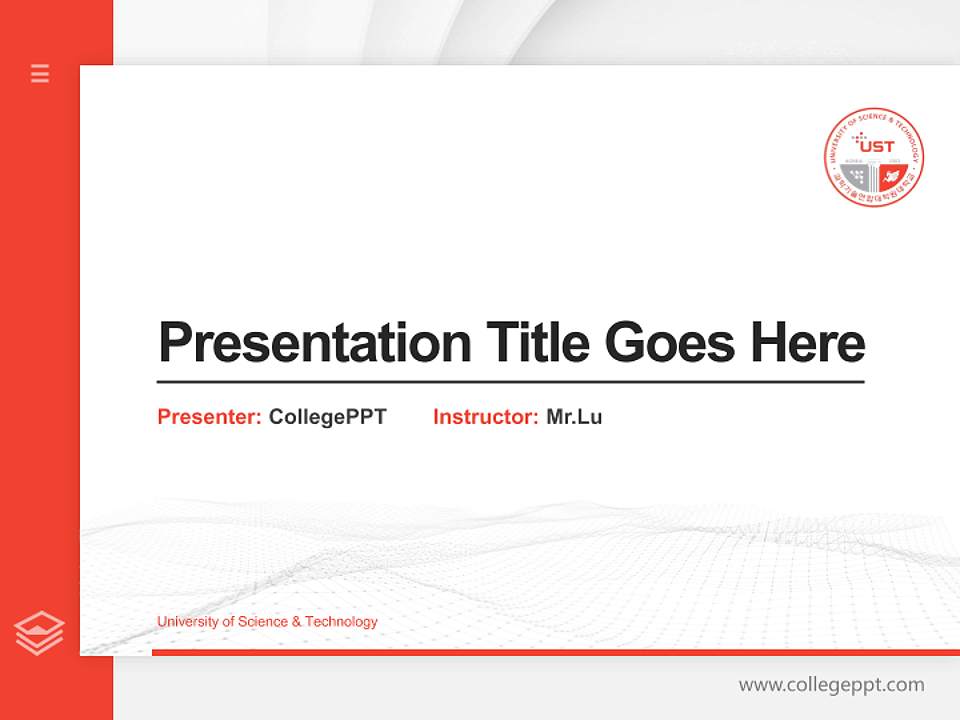 University of Science & Technology Thesis Proposal/Graduation Defense PPT Template4:3 ratio PPT effect preview image5