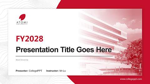 Atomi University Academic Presentation/Research Findings Report PPT Template