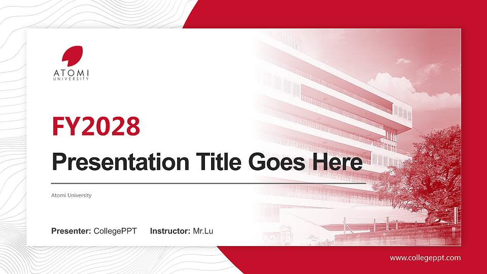 Atomi University Academic Presentation/Research Findings Report PPT Template16:9 ratio PPT effect preview image