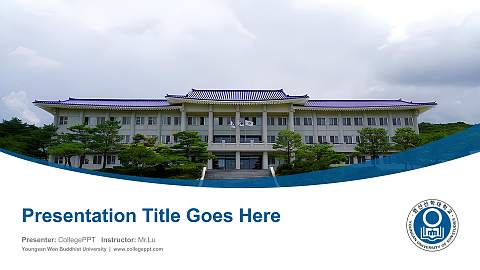 Youngsan Won Buddhist University Course/Courseware Creation PPT Template