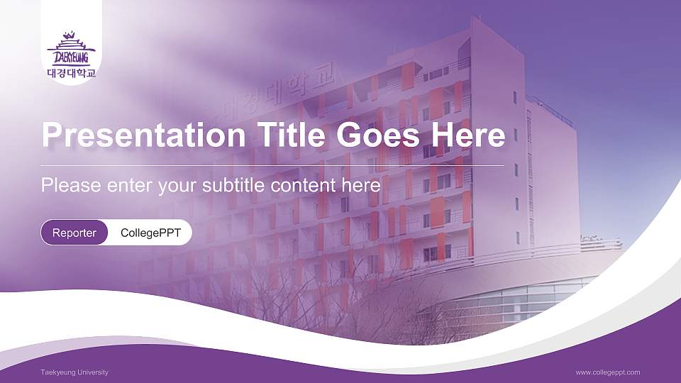 Taekyeung University Lecture Sharing and Networking Event PPT Template16:9 ratio PPT effect preview image