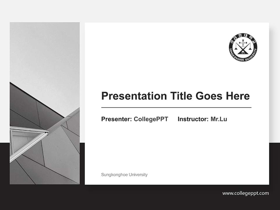 Sungkonghoe University General Purpose PPT Template4:3 ratio PPT effect preview image6